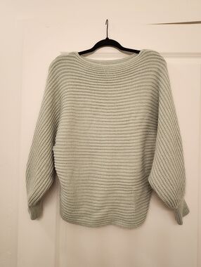 Women's Light Sage Green Knit Sweater